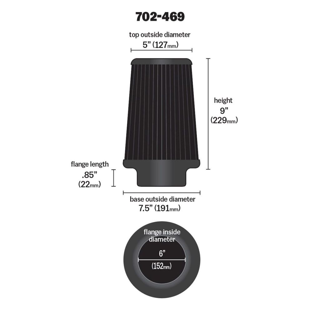 Air 702 469 Airaid Universal Air Filter