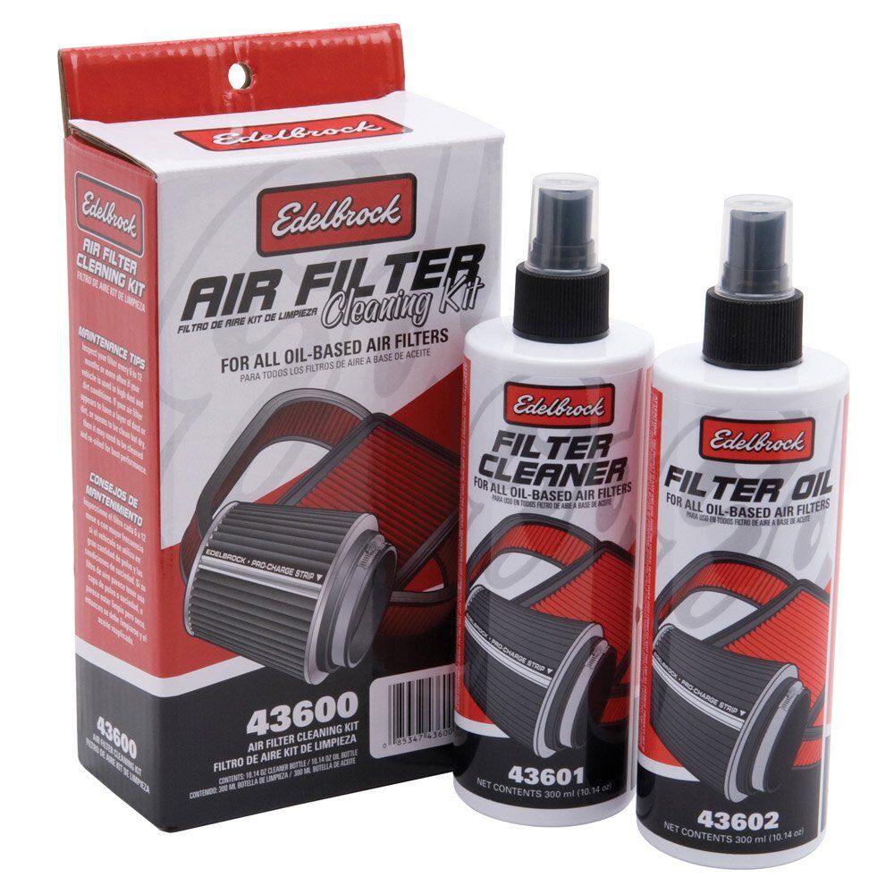 Edelbrock Pro-Charge Air Filter Cleaning Kit #43600 W/10.14oz Cleaner & Oil - EDB-43600